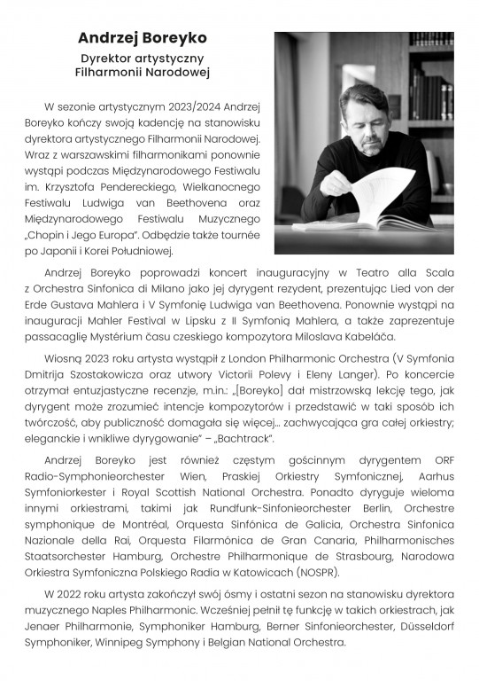 grafika z informacjami o Andrzeju Boreyko