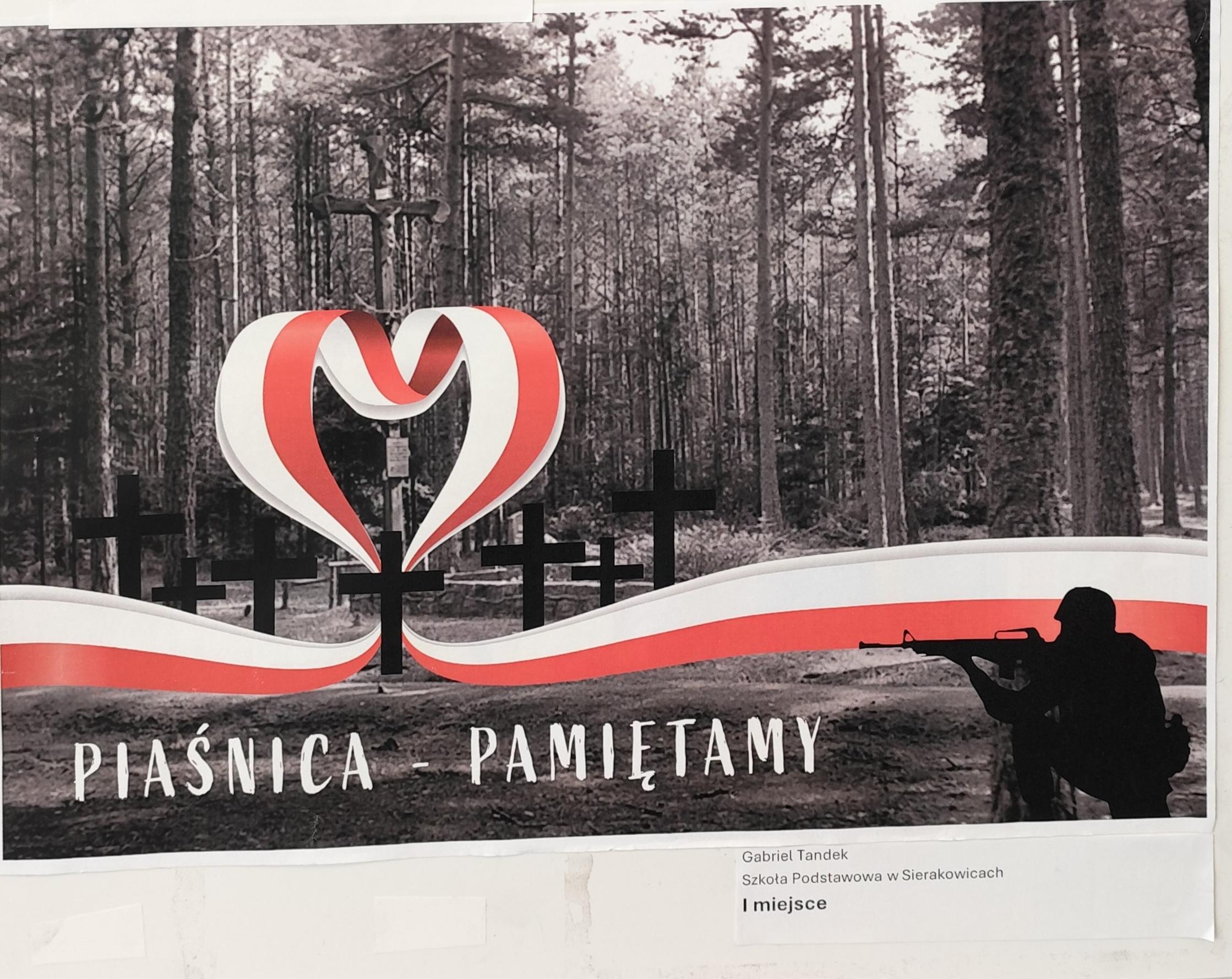 plakat Piaśnica pamiętamy praca konkursowa