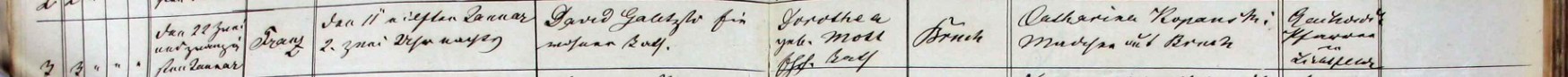 Franciszek Gałecki akt narodzin