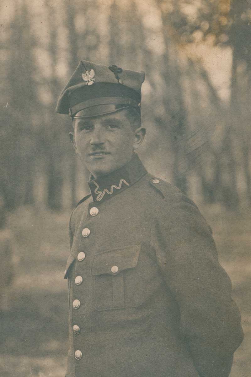 Wacław Gierdalski w mundurze powstańca wielkopolskiego