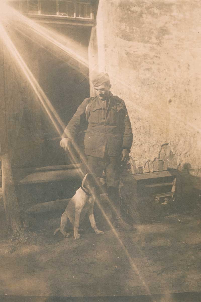 Wacław Gierdalski z psem