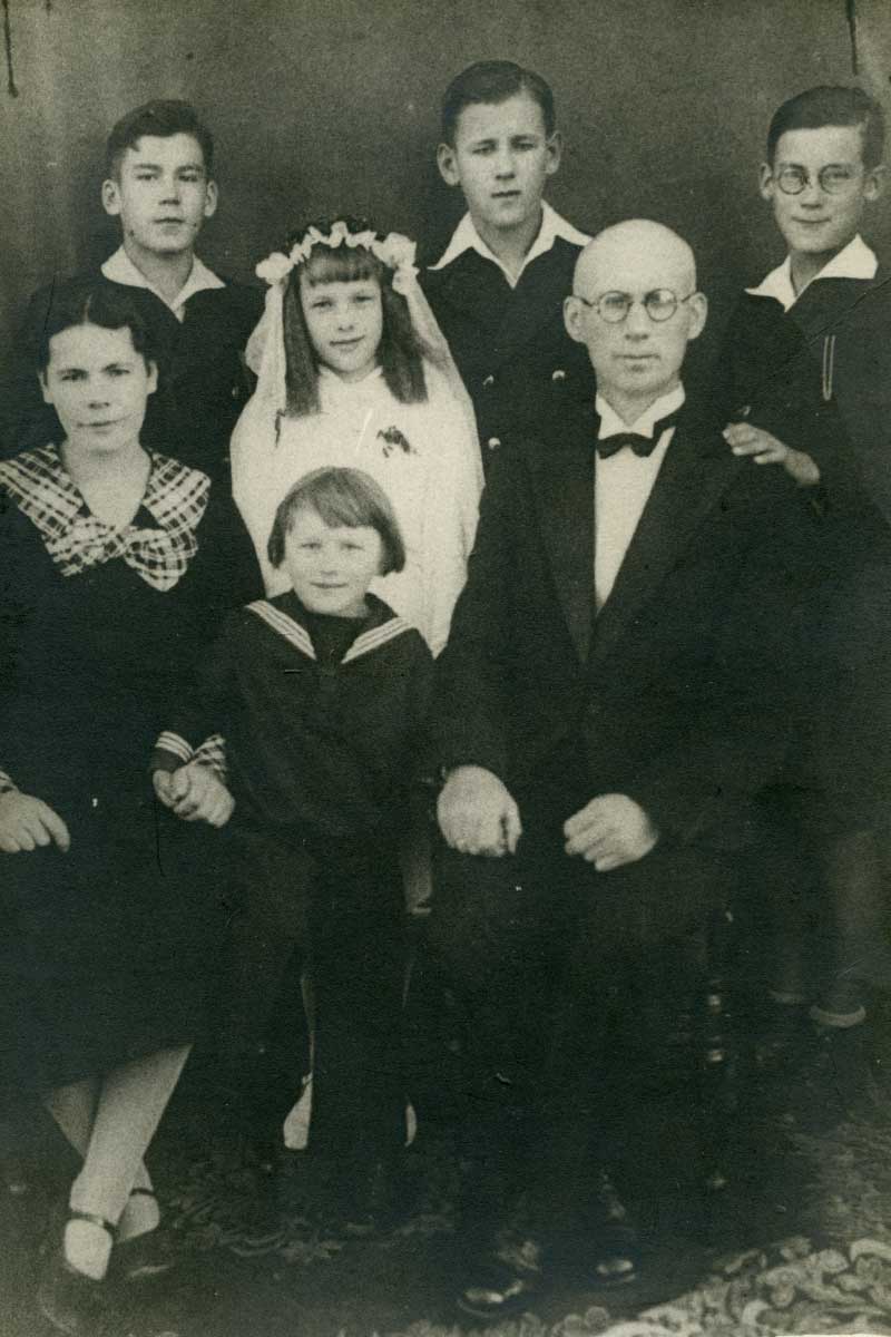 Alojzy Karwasz z rodziną