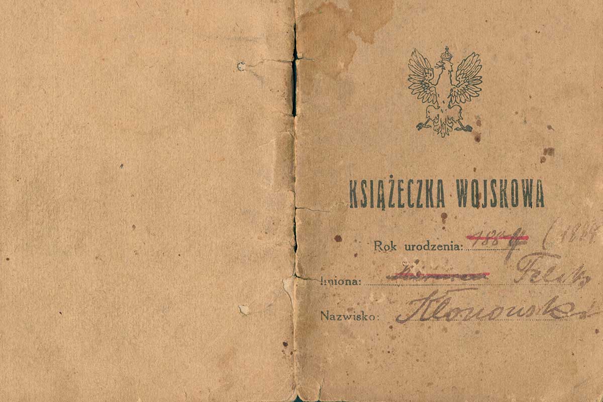 Książeczka wojskowa Feliksa Klonowskiego